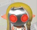 Inkling with the Megalobraid hairstyle wearing the parallel mask