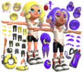 Unofficial render of the Octolings' models from Splatoon 3.