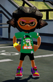 A male Inkling wearing just the Armor Helmet Replica.