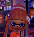 Close-up of an Inkling girl wearing the Bobble Hat.