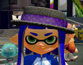 Closeup of a female Inkling wearing the Classic Straw Boater.