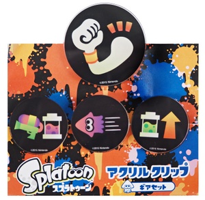 Sanei - Splatoon acrylic clip set gear.jpg
