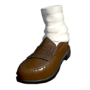 Baggy-Sock Fringe Loafs