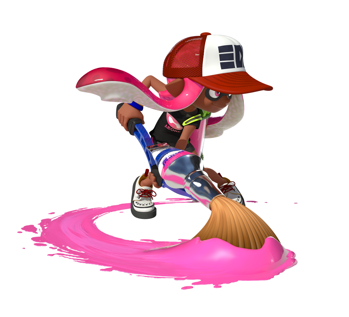 File:S Inkling with Inkbrush render.png - Inkipedia, the Splatoon wiki