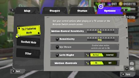 Options - Inkipedia, The Splatoon Wiki