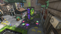 Decorations in the Tableturf Battle area in Splatsville