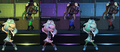 First half of Off the Hook's day 1 color combinations