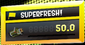Appearance of the Freshness meter at 50.0+
