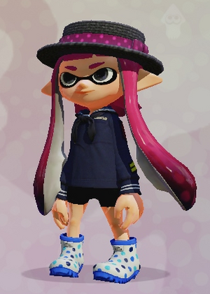 S Classic Straw Boater + Blue Sailor Suit + Bubble Rain Boots.png