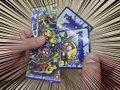The opened pack of cards, showing the Tri-Stringer and Splattershot cards