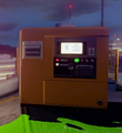A parking machine in Moray Towers.