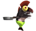 Unofficial render of the Chum's game model from Splatoon 2.
