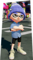 A male Inkling wearing the Bobble Hat.