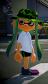 Another Inkling girl wearing the Jungle Hat.