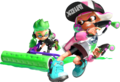 The two main pink and green Inklings used for the key art