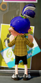 A male Inkling wearing the Lumberjack Shirt, from the back.