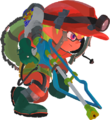 Another Inkling in uniform, holding the Classic Squiffer