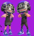 Two Inklings wearing the Deca Tackle Visor Helmet, from the Nintendo Direct on 8 March 2018