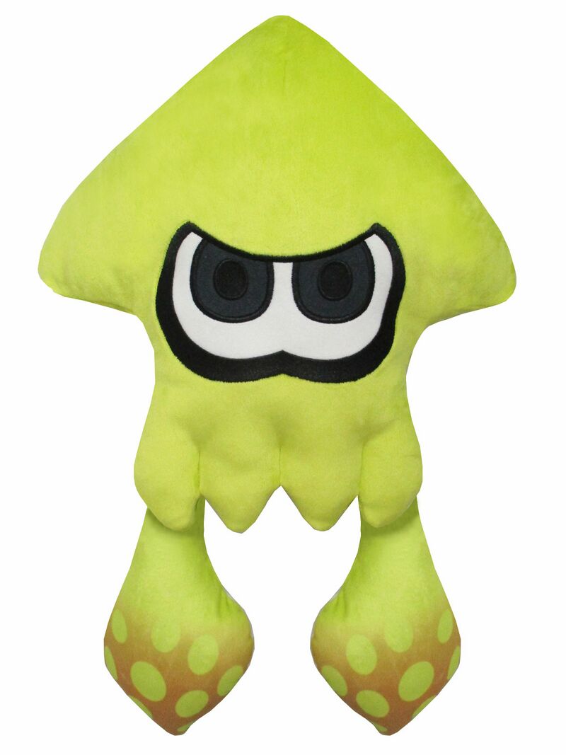 File:Sanei Splatoon 2 plush L squid neon yellow.jpg - Inkipedia, the ...