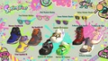 The Jeweled DC Toejamz in the Splatoon 3 SpringFest gear. They are fifth from the left.