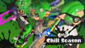 The Splattershot Nova (middle), as shown in the Chill Season 2022 announcement video thumbnail