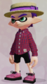 A male Inkling wearing the Straw Boater.
