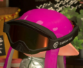 Closeup of an Inkling girl wearing the Ink-Guard Goggles
