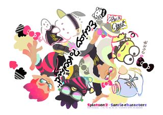 Splatoon 2 x Sanrio characters promo group art.jpg