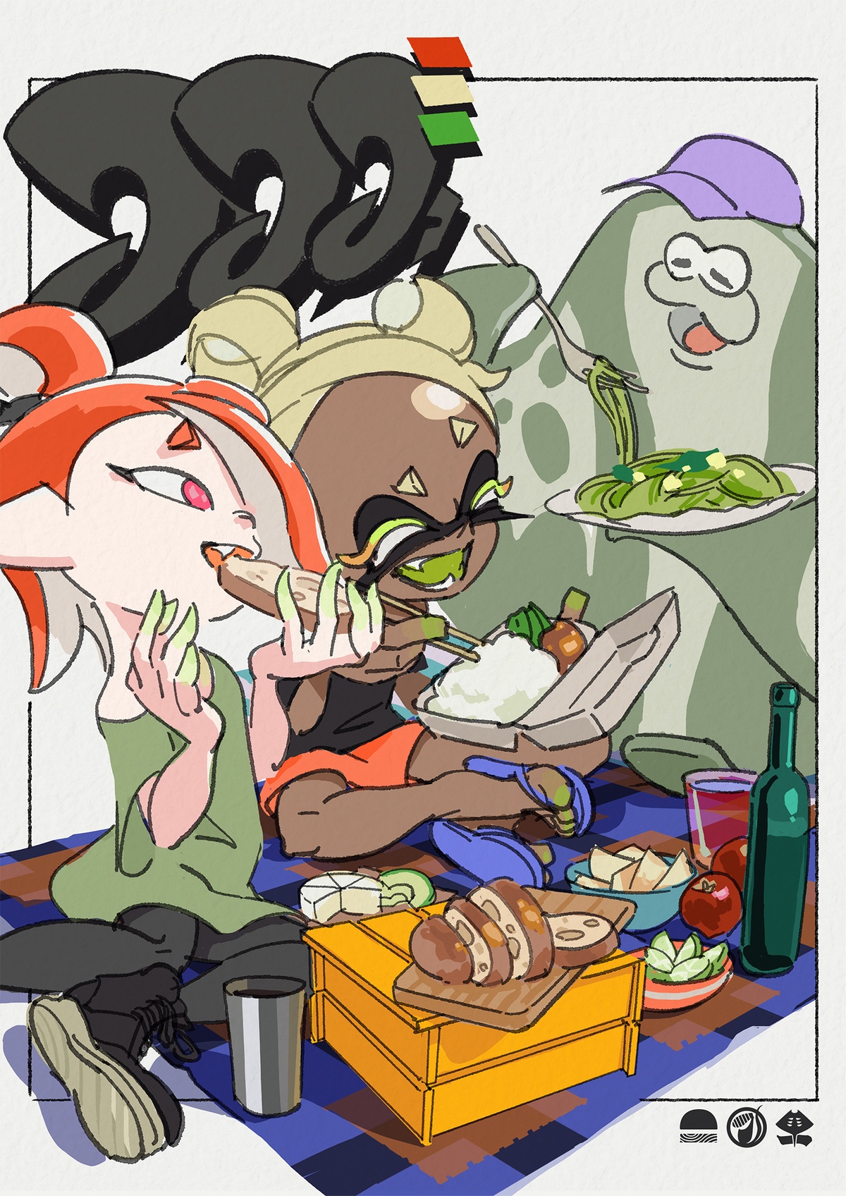 File:S3 Splatfest artwork Bread vs Rice vs Pasta.jpg - Inkipedia, the ...