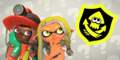 Tournament Manager banner, featuring an Octoling wearing a Salmon Run Next Wave Orange Slopsuit