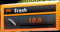 Appearance of the Freshness meter at 10.0+