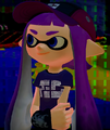 Another female Inkling wearing the Five-Panel Cap.