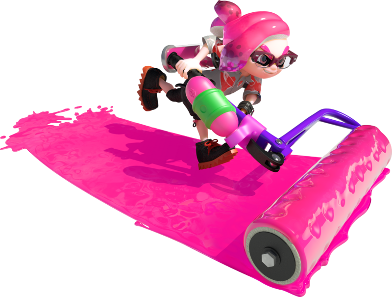 FileSplatoon 2 Inkling boy Splat Roller pink.png Inkipedia, the