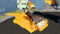 An Inkling boy running with the Octobrush (front)