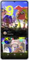 Promotional image of the app's home screen with the Splatoon theme applied