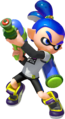 Another blue Inkling boy holding a Splattershot