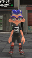 An Octoling wearing the Tri-Octo Tee.
