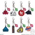 8 keychains of brands by Bandai