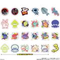 Splatoon 3 stickers that come with seafood-flavored ring snacks by Bandai