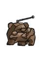 The Tableturf card icon of Mr. Grizz