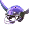 A horned American football helmet.