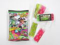 Paste-like candy inspired by Splatoon 2's ink, which comes with one of 24 types of play screen stickers featuring weapons. By Top Seika