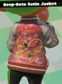 The backside view of Deep-Octo Satin Jacket