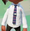 A close-up of a male Inkling wearing the Shirt & Tie in Splatoon 2.