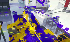 Moray Towers with Inkrails from the Splatoon 2 promo