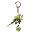Splatoon acrylic keychain with rubber charm - girl (charger) by Empty