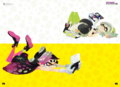 Squid Sisters and Judd 2D artwork from The Art of Splatoon