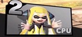 an inkling in the agent 3 costume losing a match in Super Smash Bros. Ultimate