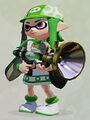 The SQUID GIRL Gear has no shorts when worn by a female inkling.