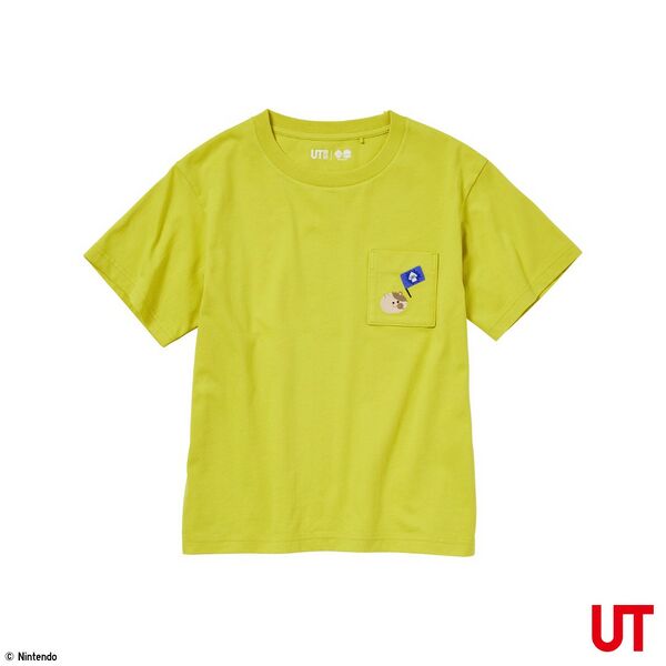 File:Splatoon 3 Yellow pocket Lil' Judd Uniqlo kids T-Shirt.jpg